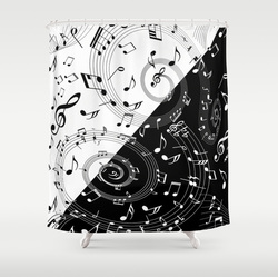 Contemporary music  Shower print shower curtain