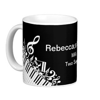 Personalized mug for the piano player