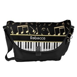 Music themed stylish messenger bag