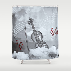 heavenly music shower curtain