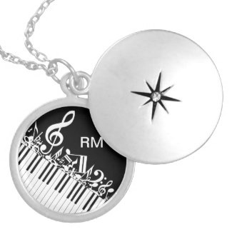 Monogrammed necklace for the piano player