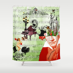 Classical music, Beethoven shower curtain
