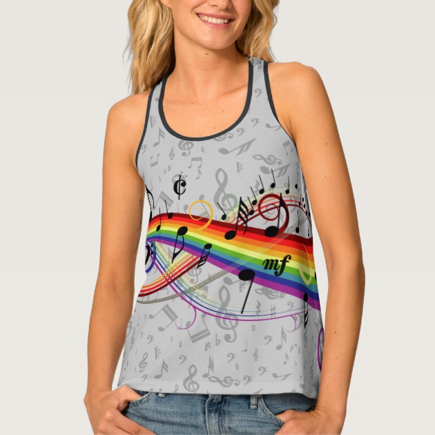 Music themed t-shirts and tank tops