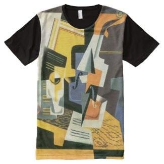 Abstract music cubism designer t-shirt