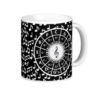 circle of fifths music coffee cup