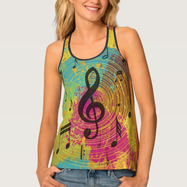 Stylish Ladies music abstract t-shirt
