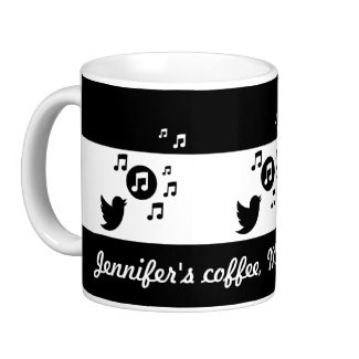 Personalized song bird coffee mug