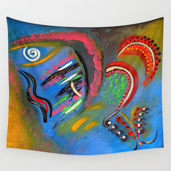 Jazz in color abstract tapestry