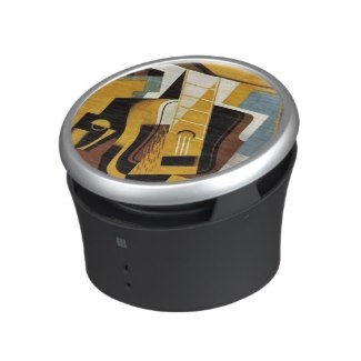 Abstract guitar themed bluetooth speaker