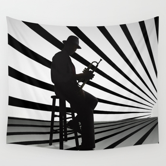 Cool jazz trumpeter wall decoration