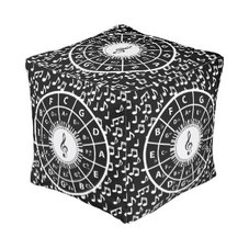 Designer music cube ottoman