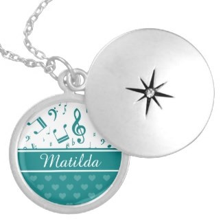 Personalized music themed love locket