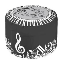 Stylish music themed piano pouf